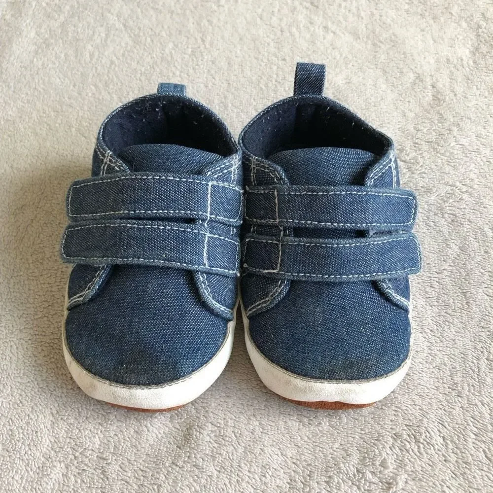 Denim Newborn Baby Pre-walker Shoes